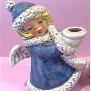 Goebel/Robson Blue Coat Angel CANDLE HOLDER, W.Germany 1975